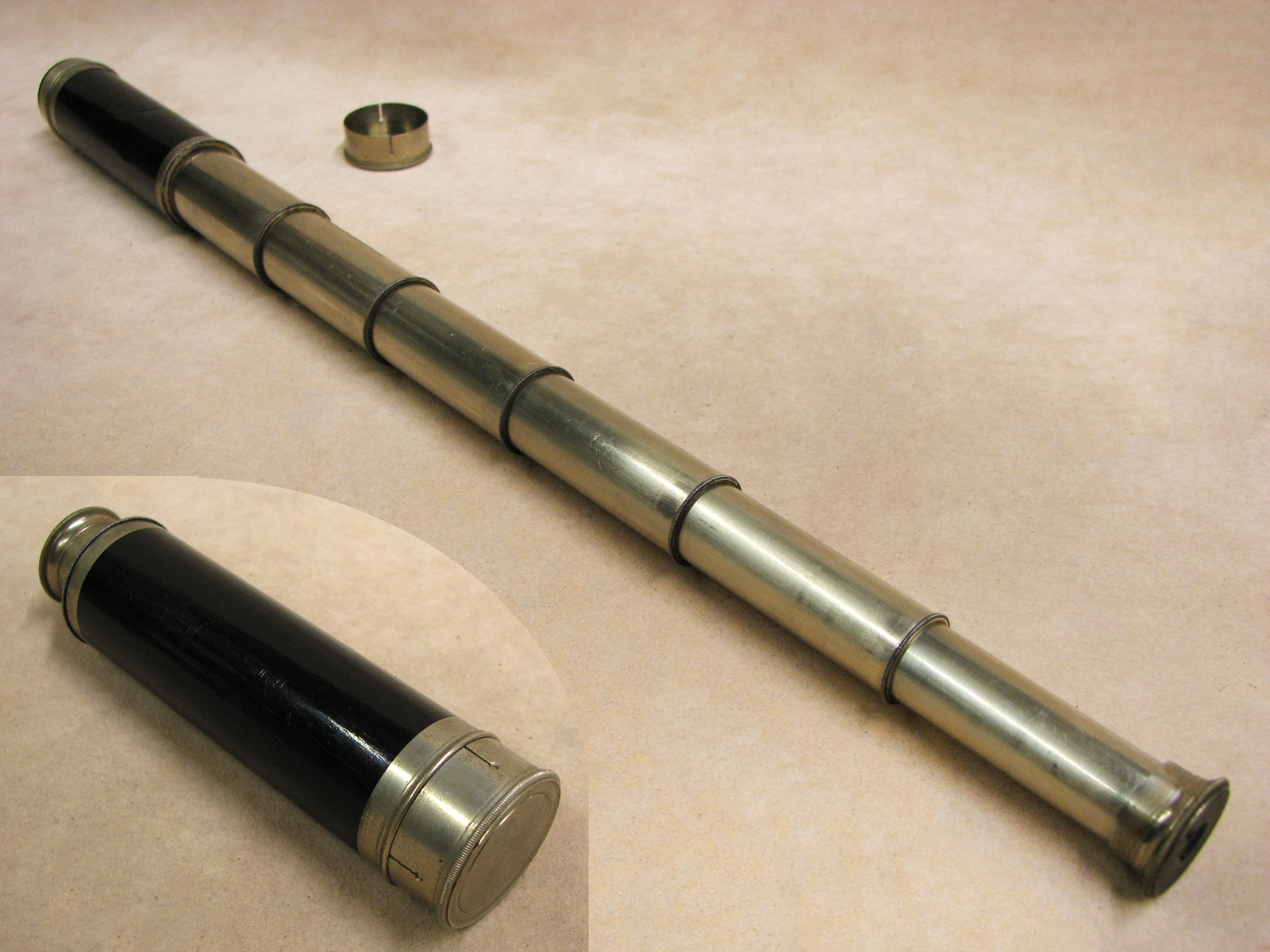 Mid 19th century King & Coombs six draw pocket telescope